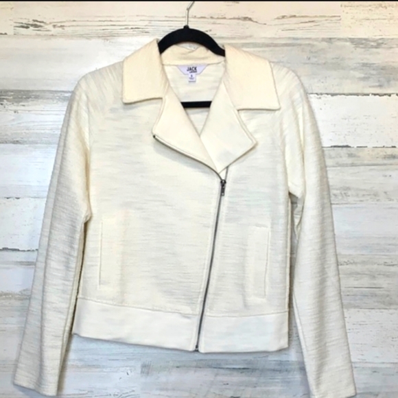 Jack by BB Dakota Zip Up Jacket Off White - Picture 1 of 4